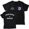 lepni.me Kids USA Soccer Shirt Your Name and Number | American Flag Badge Personalized Jersey Custom Football World Cup 2022 (12-13 Years Black Multi Color) view 1