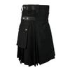 Scottish Kilts for Men Vintage Gothic Utility Pleated Skirts Solid Punk Retro Scotland Kendo Pocket Scottish Clothing Black view 2