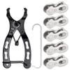 5 Pairs Bicycle Chain Master Link Steel 6/7/8 Speed Chains Repair Accessories Reusable Quick Link + Bike Link Chain Master Link Tool Master Chain Pliers Installation/Removal Chain Link Pliers view 1