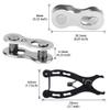 5 Pairs Bicycle Chain Master Link Steel 6/7/8 Speed Chains Repair Accessories Reusable Quick Link + Bike Link Chain Master Link Tool Master Chain Pliers Installation/Removal Chain Link Pliers view 2