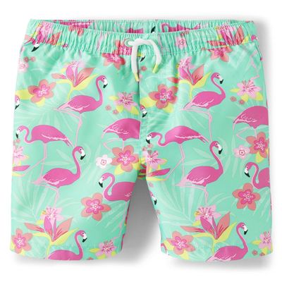 Gymboree,Boys,and Toddler Swim Trunks,Flamingos,7