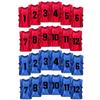 MTTYYD Scrimmage Training Vest Team Sports Pinnies Reversible Numbered Soccer Team Pennies Kids Youth Adult Jerseys (24 Pack) L-Red,Blue view 1