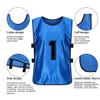 MTTYYD Scrimmage Training Vest Team Sports Pinnies Reversible Numbered Soccer Team Pennies Kids Youth Adult Jerseys (24 Pack) L-Red,Blue view 2