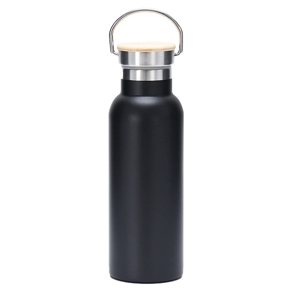 Stainless Steel Water Bottle Standard Mouth Flask, Keeps Liquids Hot or Cold w/Vacuum Insulated for Work, Gym, Travel, Sports (350ml / 500ml / 750ml / 1000ml) (Black,1000ml)