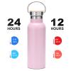 Stainless Steel Water Bottle Standard Mouth Flask, Keeps Liquids Hot or Cold w/Vacuum Insulated for Work, Gym, Travel, Sports (350ml / 500ml / 750ml / 1000ml) (Black,1000ml) view 3