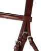 Huntley Equestrian Classic Fancy Stitched Hunter Bridle with Reins - Handcrafted Noseband Brow Band & Reins Durable Italian Leather - Full Brown view 2
