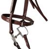 Huntley Equestrian Classic Fancy Stitched Hunter Bridle with Reins - Handcrafted Noseband Brow Band & Reins Durable Italian Leather - Full Brown view 3