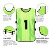 MTTYYD Scrimmage Training Vest Team Sports Pinnies Reversible Numbered Soccer Team Pennies Kids Youth Adult Jerseys (24 Pack) XL-Green,Orange view 2