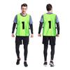 MTTYYD Scrimmage Training Vest Team Sports Pinnies Reversible Numbered Soccer Team Pennies Kids Youth Adult Jerseys (24 Pack) XL-Green,Orange view 4