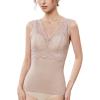 ANRIO Womens Shaping Thermal Underwear Tops Soft Velvet Cami Base Layer Women Cold Gear Ladies Warm Slim Sleepwear (Color : Beige, Size : M/Medium) view 1