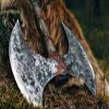 FS Crafts AxeVS002 34" Double Edged Battle Axe Two Hand Axe Double Head Berserker Axe Broad Axe Hewing Axe Large Norse Axe Double Blade Axe Big Viking Axe Hand Forged Axe Blade Axe view 3