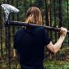 FS Crafts AxeVS001 40" Battle Axe Two Hand Axe Viking Weapons Battle Hatchet War Axe Big Viking Axe Hand Forged Axe Large Berserker Axe Blade Axe Scandinavian Axe Norse Axe view 1
