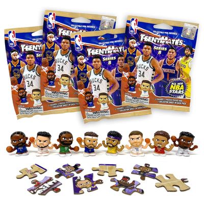 Teenymates Party Animal 2022 NBA Series 8 Basketball Figures Gift Set Party Bundle, Lot of 4 Mystery Packs