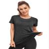 Abrooical Women's Yoga Tops Running Tee Workout Loose Fit Wicking Athletic Shirts for Women Side Split Black XXX-Large view 2