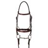 Huntley Equestrian Classic Fancy Stitched Hunter Bridle with Reins - Handcrafted Noseband Brow Band & Reins Durable Italian Leather - Cob, Brown view 1