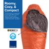Big Agnes, Greystone Sleeping Bag, 30 Degree, (600 DownTek), Rooibos, Regular, Left Zip view 2