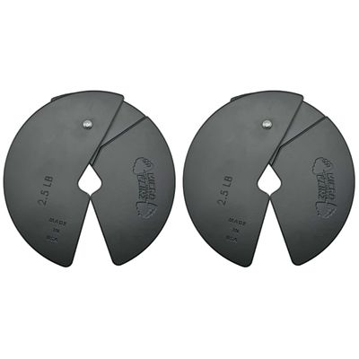 Micro Gainz Dumbbell Fractional 2.5 lb Weight Plate, Ideal for Micro Loading, (Choose Color) 2 Piece Fractional Weight Plates, Designed for Dumbbell Training, Made In USA (Black)