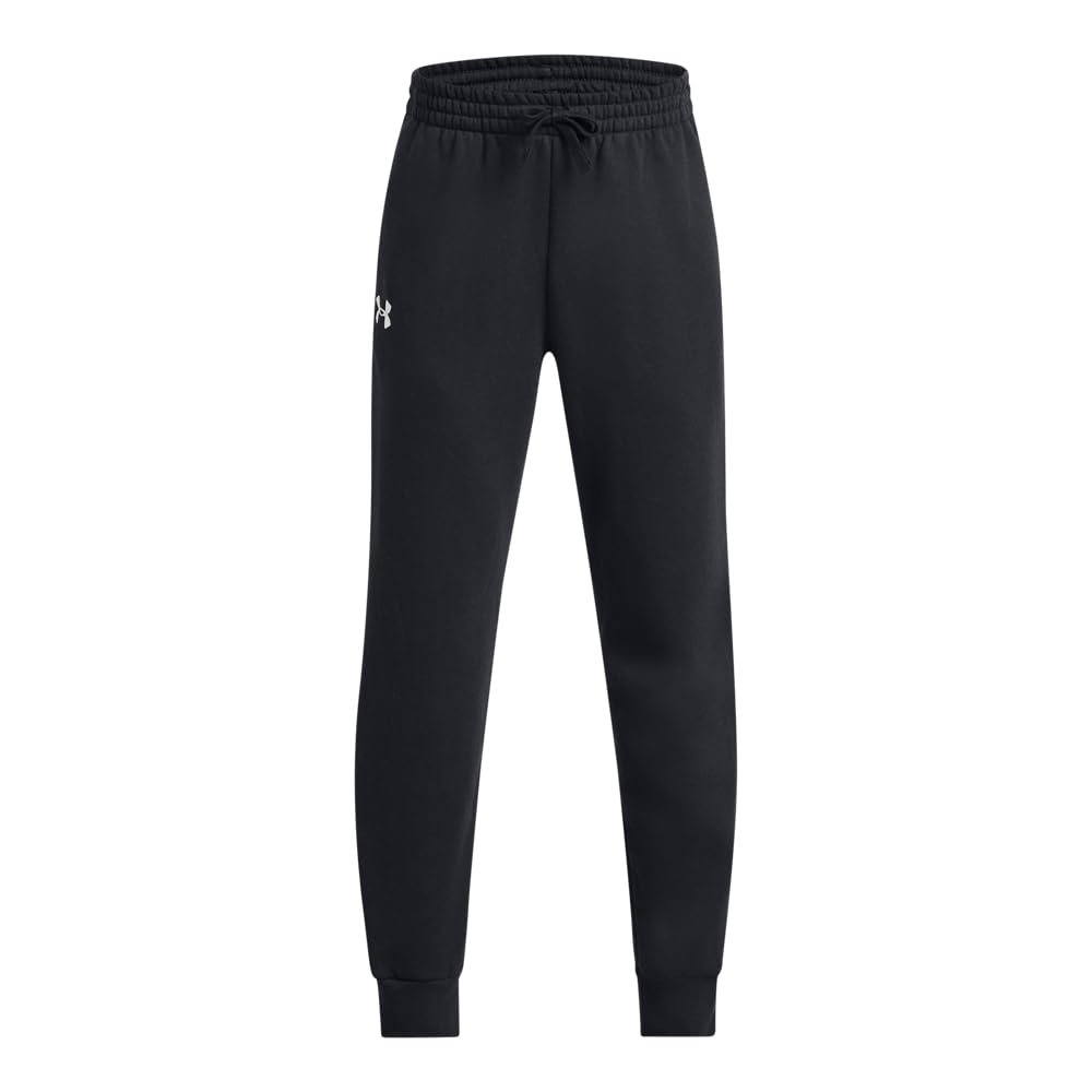 Under Armour Boys Rival Fleece Joggers, (001) Black / / White, X-Large Plus