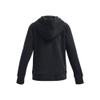 Under Armour Girls' Rival Fleece Big Logo Hoodie, (001) Black / / White, Small Plus view 2