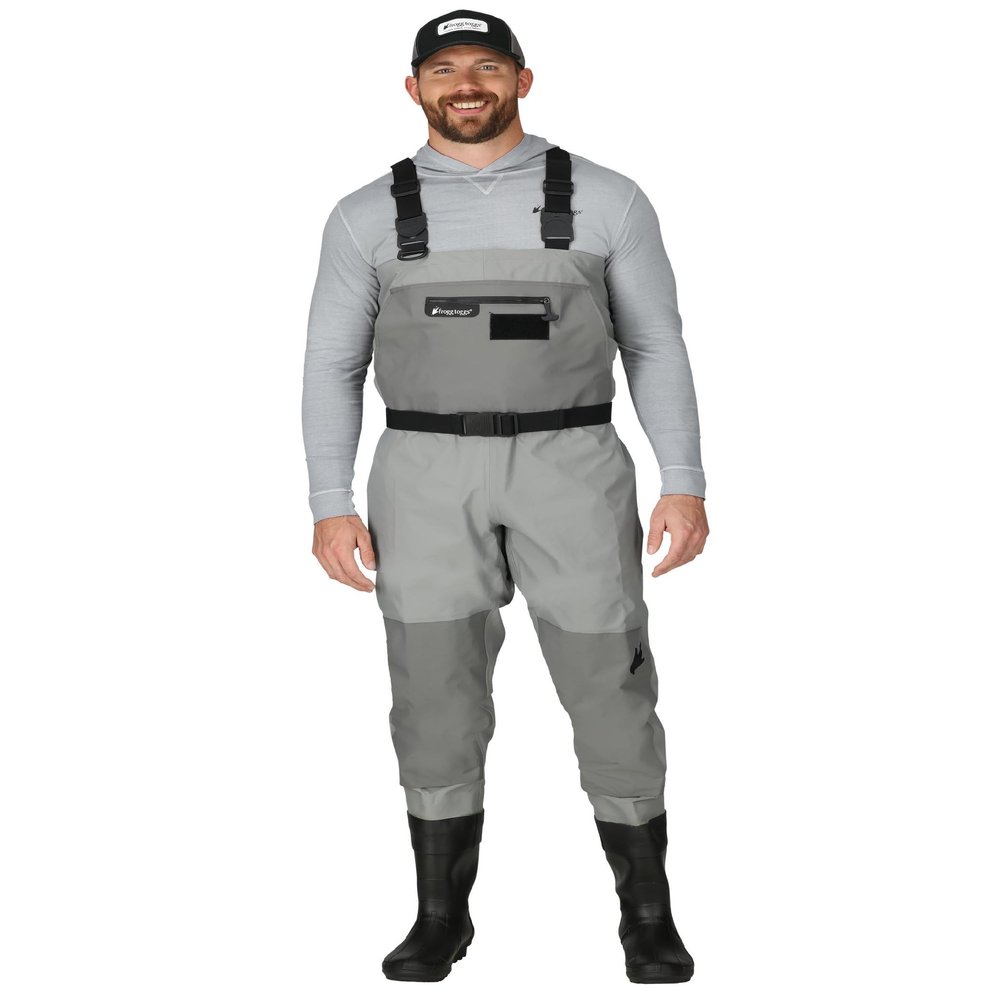 FROGG TOGGS Men's Hellbender PRO Bootfoot Waterproof Fishing Chest Wader for Fishing, Lug Sole, Lug Sole, 8