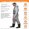 FROGG TOGGS Men's Hellbender PRO Bootfoot Waterproof Fishing Chest Wader for Fishing, Lug Sole, Lug Sole, 8 view 2