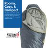 Big Agnes, Anthracite Sleeping Bag, 20 Degree, (FireLine Pro Recycled), Slate, Long, Left Zip view 2