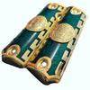 Grips for Colt 1911 Gun Versase Colt Model with 24k Gold Plated and Green Resin Includes Screws view 2