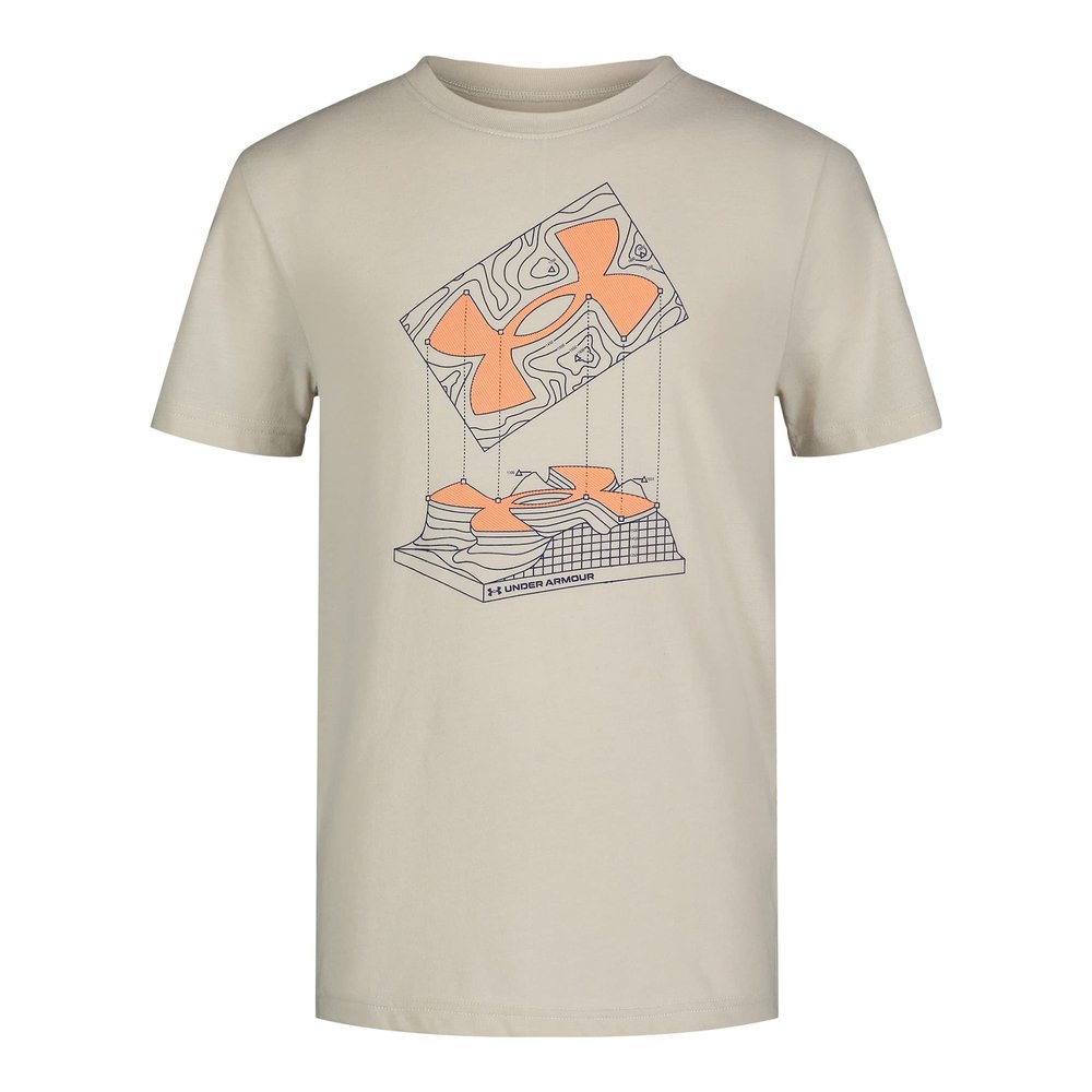 Under Armour Boys' Outdoor Short Sleeve T-Shirt, Crewneck, Fog Surface PRO