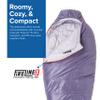 Big Agnes, Women's, Anthracite Sleeping Bag, 20 Degree, (FireLine Pro Recycled), Lavender, Regular, Right Zip view 2