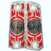 Grips for Colt 1911 Gun Versase Model with .925 Silver Plated and Red Resin Includes Screws view 1