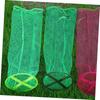 BESPORTBLE 3pcs Drawstring Fishing Mesh Net Portable Fish Catching Net Deepen Mesh Design for Crab Lobster and Fish and Fluorescent view 4