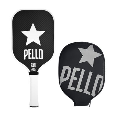 PELLO PXIII Carbon Fiber Pickleball Paddle | Elongated USAPA Approved | Pro-Level Performance Pickleball Paddle for Power, Spin & Control | Carbon Fiber Pickle Ball Paddle Women and Men | (White)