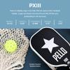 PELLO PXIII Carbon Fiber Pickleball Paddle | Elongated USAPA Approved | Pro-Level Performance Pickleball Paddle for Power, Spin & Control | Carbon Fiber Pickle Ball Paddle Women and Men | (White) view 2