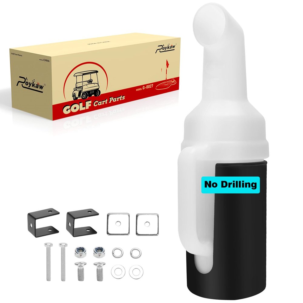 Roykaw Golf Cart Sand Bottle with Holder No Drilling Compatible with EZGO Club Car Yamaha, 2 Pack