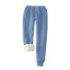 Fleece Lined Sweatpants for Women Fuzzy Winter Warm Track Pants Plush Sherpa Long Trousers Thick Jogger Pants view 1