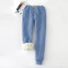 Fleece Lined Sweatpants for Women Fuzzy Winter Warm Track Pants Plush Sherpa Long Trousers Thick Jogger Pants view 2