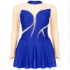 Moily Figure Ice Skating Dress Women Long Sleeve Ballet Gymnastics Leotard Dance Competition Costume Royal Blue E Large view 3