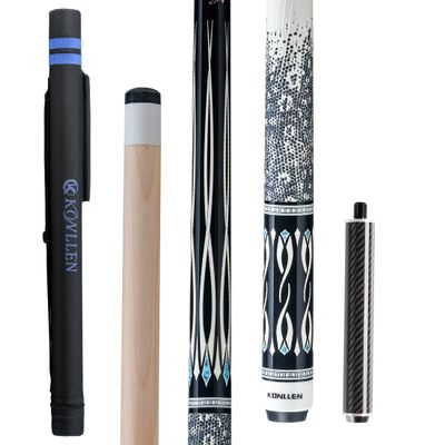 KONLLEN Pool Cue Stick Pro Taper Canadian Maple Billiard Pool Sticks for Adults with Low Deflection Shaft (10.5mm/11.5mm/12.5mm Tip) Professional Billiard Cue Set with Extension and Cue Case