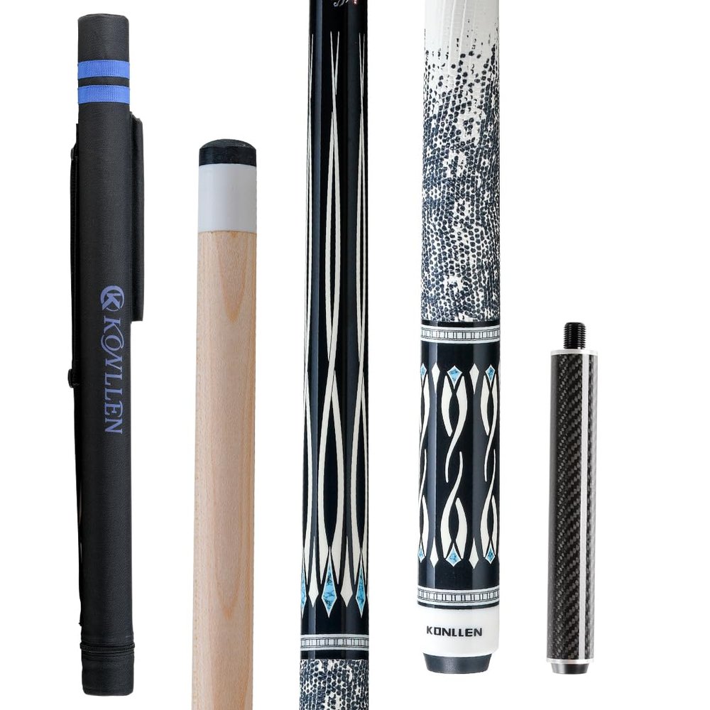 KONLLEN Pool Cue Stick Pro Taper Canadian Maple Billiard Pool Sticks for Adults with Low Deflection Shaft (10.5mm/11.5mm/12.5mm Tip) Professional Billiard Cue Set with Extension and Cue Case