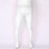 Agoky Men's Mesh Sheer Legging Compression Pants Ice Silk Underwear Tight Seamless Hosiery Trousers White One Size view 3