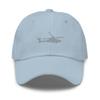 Helicopter hat, Embroidered Helicopter hat, Helicopter Pilot Gift, Helicopter Lover hat. Light Blue view 1