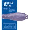 Big Agnes, Women's, Anthracite Sleeping Bag, 20 Degree, (FireLine Pro Recycled), Lavender, Long, Right Zip view 4
