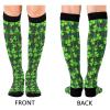 Wusikd Shamrock Buffalo Plaid Compression Socks for Women and Men Circulation St. Patrick's Day Long Socks for Athletic Running 1 view 2