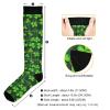 Wusikd Shamrock Buffalo Plaid Compression Socks for Women and Men Circulation St. Patrick's Day Long Socks for Athletic Running 1 view 4
