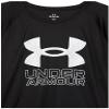 Under Armour Boys' Tech Big Logo Short Sleeve T Shirt, (001) Black / / White, Small Plus view 2