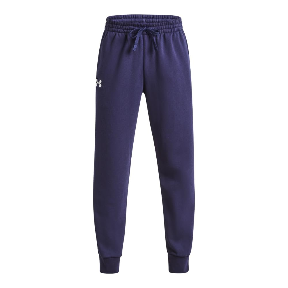 Under Armour Boys Rival Fleece Joggers, (410) Midnight Navy / / White, X-Large Plus