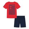 Under Armour Boys Outdoor Set, Cohesive Pants & Top Tshirt And Short Set, Red Freedom Flag, 6 US view 3