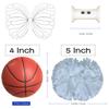 aiviwiai Professional Metallic Cheerleading Pom Poms with Baton Handle, 1 Pair Vibrant Cheerleader Poms for Cheer Squad Spirit, Dance Performance Gear, Team Sports Accessories (White) view 3