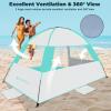 Venustas Beach Tent Sun Shelter for 3/4-5/6-7/8-10 Person, UPF 50+ UV Protection Beach Canopy, Lightweight and Easy Setup Cabana, Portable Beach Shade Tent view 4