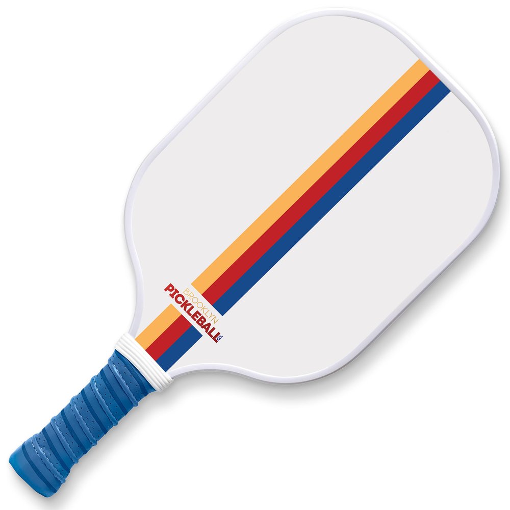 Premium Pickleball Paddles for All Skill Levels USAPA Approved, Honeycomb Core & Cushioned Grip Carbon Fiber White Pickle Ball Paddle Set Made by Brooklyn Pickleball Co.